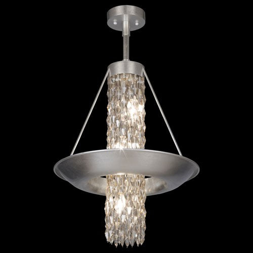 Six-Light Pendant in Silver Leaf Finish