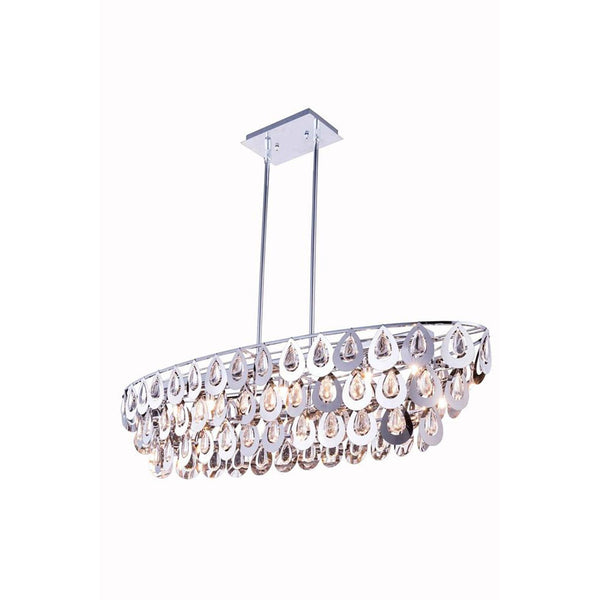 Sophia Chrome Seven-Light Pendant with Royal Cut Crystal