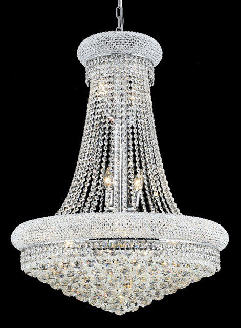 14 Lights crystal ball chandelier polished chrome