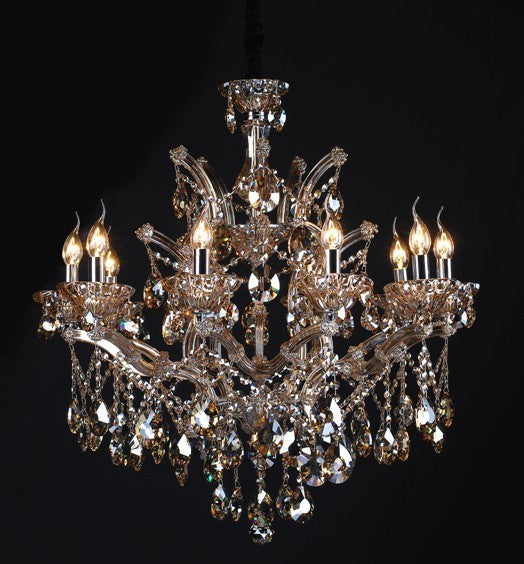 10 Light Maria Theresa crystal Chandelier in cognac finish