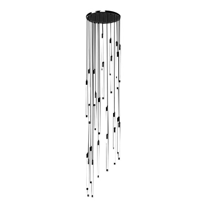 Spiral Creative Long Strip LED Modern Duplex Staircase Chandelier Light