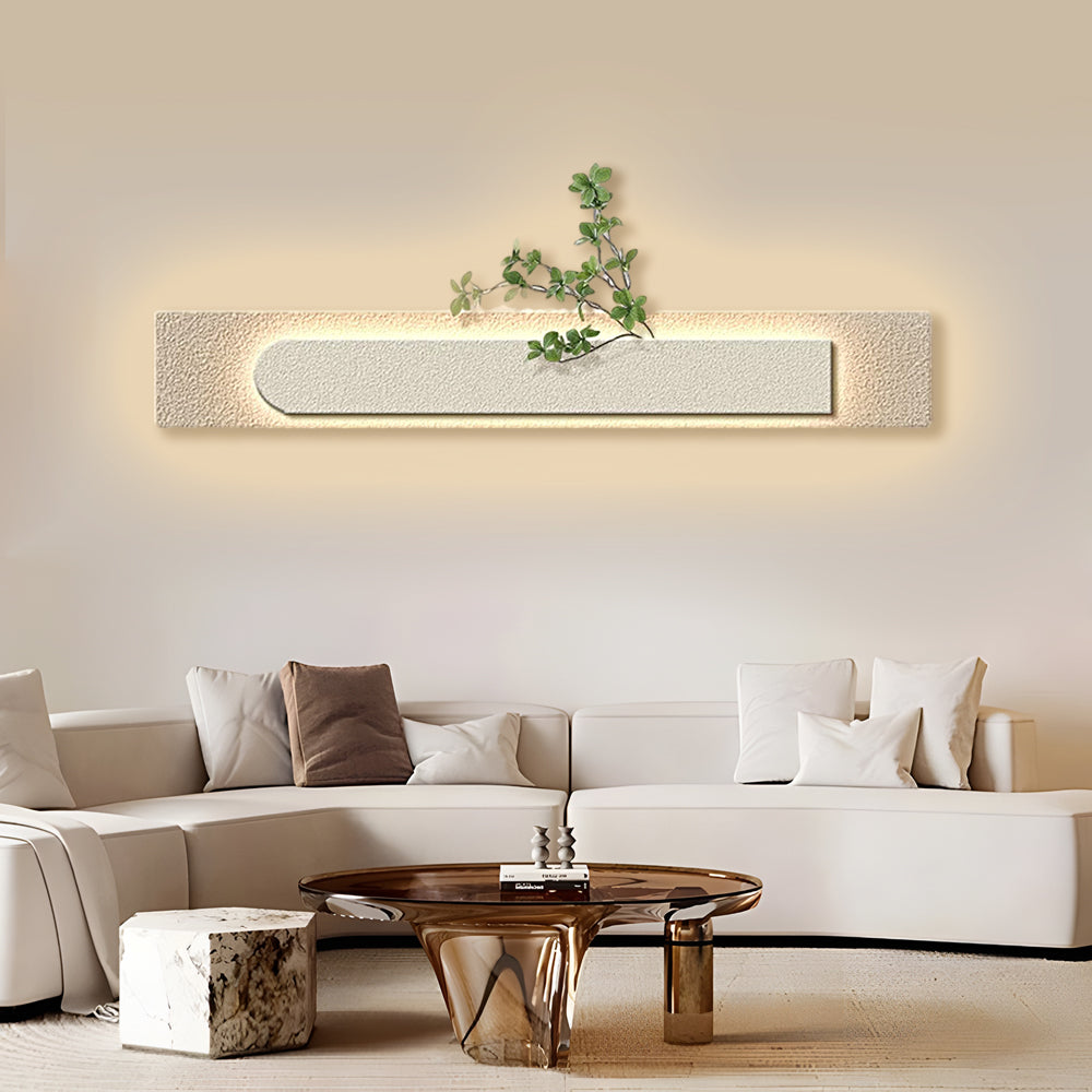 Rectangular Three-Dimensional Sandstone USB Remote LED Wall Lamp Painting