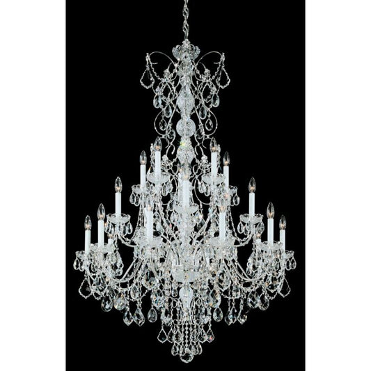 Century 20-Light Chandelier in Antique Silver