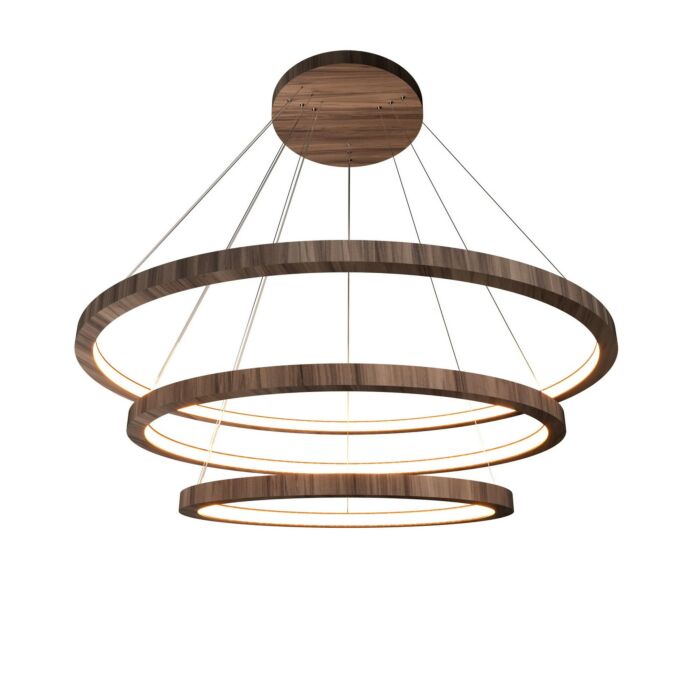 Frame LED Pendant in American Walnut