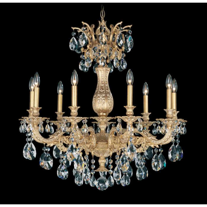 Milano 9-Light Chandelier in Etruscan Gold