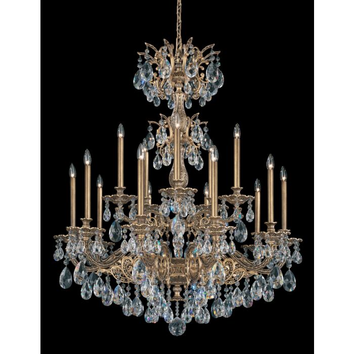 Milano 15-Light Chandelier in Etruscan Gold