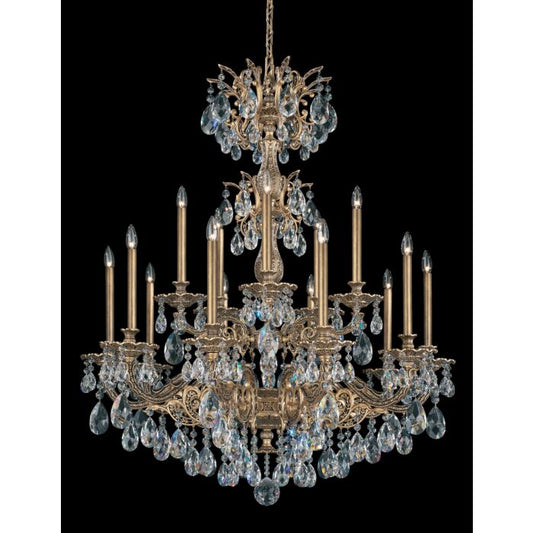 Milano 15-Light Chandelier in Parchment Gold