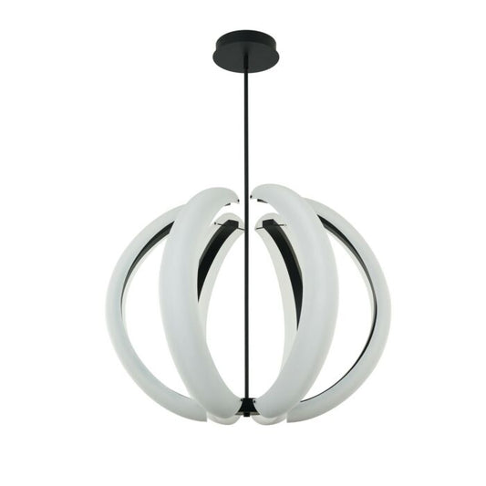 Unwind 6-Light LED Pendant in Flat Black