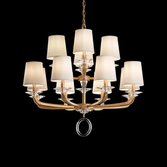 Emilea 12-Light Chandelier in White