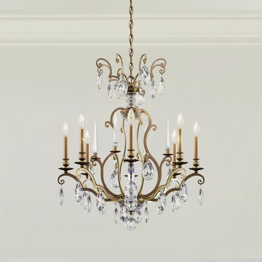 Renaissance Nouveau 8-Light Chandelier in Heirloom Gold