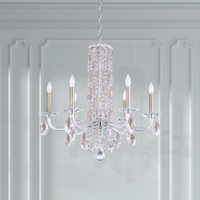 Siena 6-Light Chandelier in Antique Silver