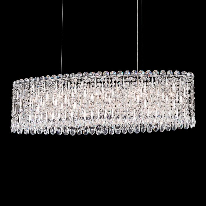 Sarella 12-Light Linear Pendant in Antique Silver