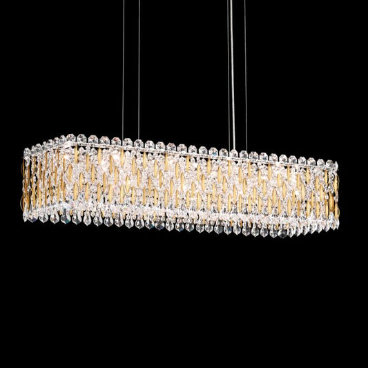 Sarella 13-Light Linear Pendant in Heirloom Gold