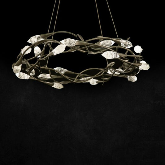 Secret Garden 1-Light LED Pendant in Black