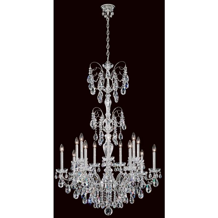 Sonatina 14-Light Chandelier in Antique Silver