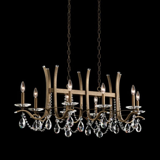 Vesca 8-Light Chandelier in Etruscan Gold