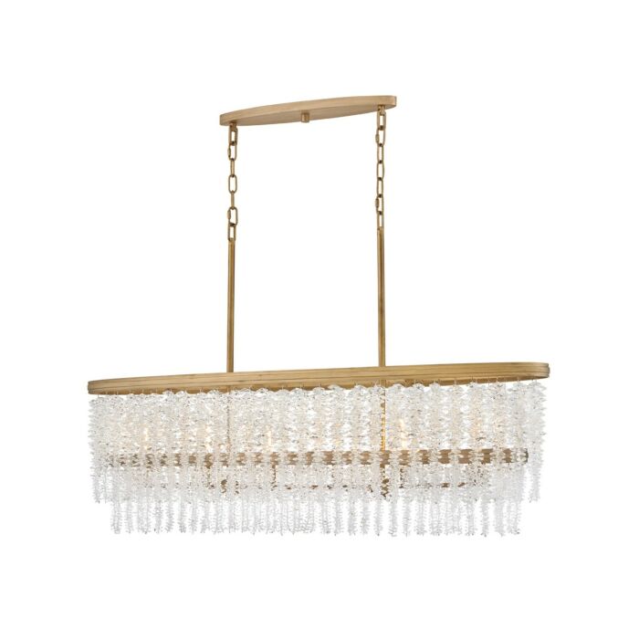 Rubina 6-Light LED Linear Pendant in Burnished Gold