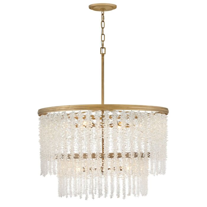 Rubina 12-Light LED Chandelier in Burnished Gold