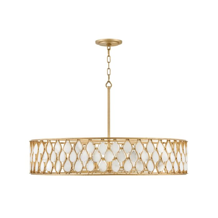 Estie 8-Light LED Chandelier in Piastra Gold