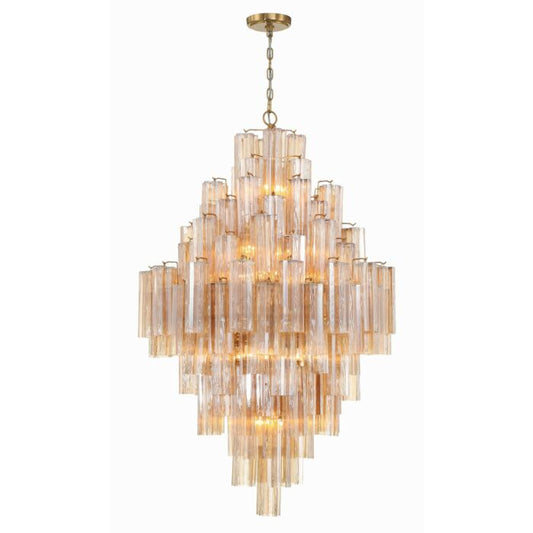 Addis 20-Light Chandelier in Aged Brass