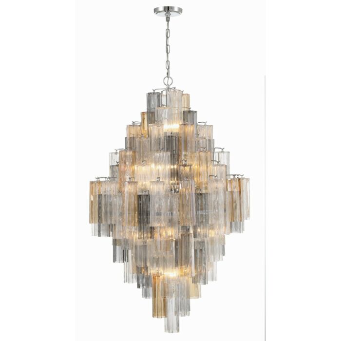 Addis 20-Light Chandelier in Polished Chrome