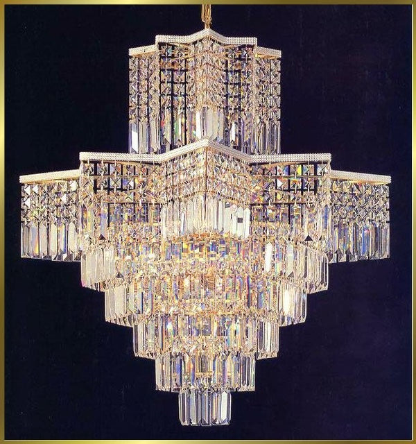 15 lights crystal chandelier in gold plated finish