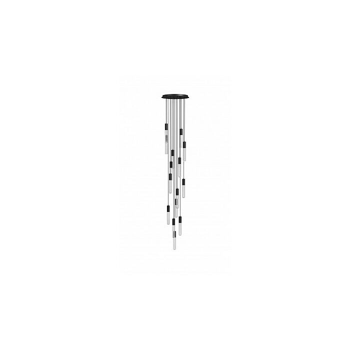 Strand 15-Light LED Pendant in Black