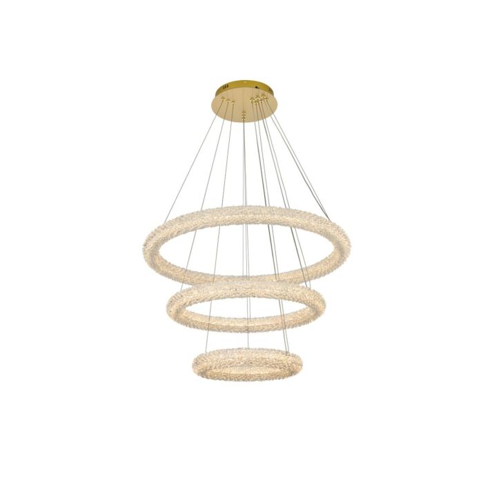 Bowen 3-Light LED Chandelier in Satin Gold