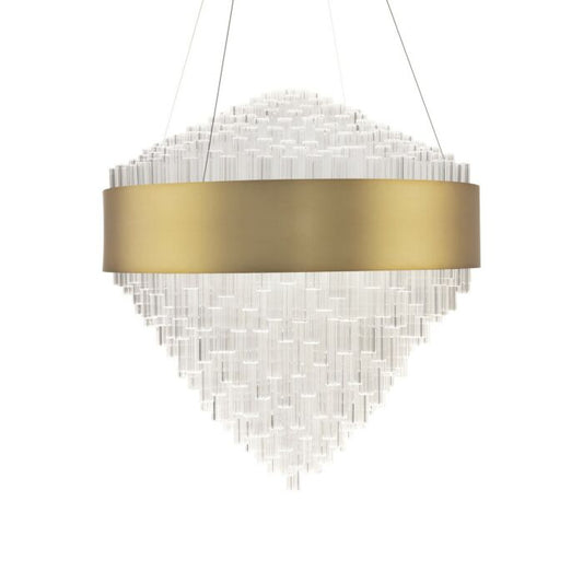 Luzerne 1-Light LED Pendant in Aged Brass