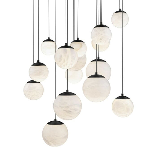 Pisces 15-Light LED Pendant in Black