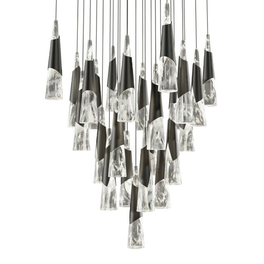 Kilt 25-Light LED Pendant in Black