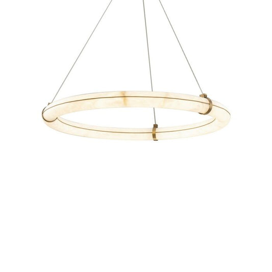 Clique 1-Light LED Pendant Chandelier in Aged Brass