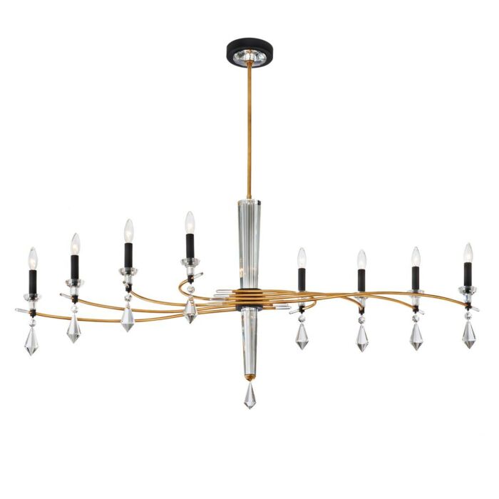 Tempest 8-Light Chandelier in Soft Gold