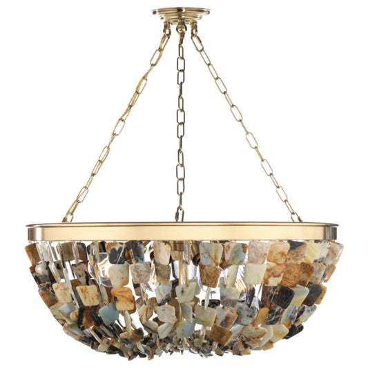 Flotsam 8-Light Pendant in Brass