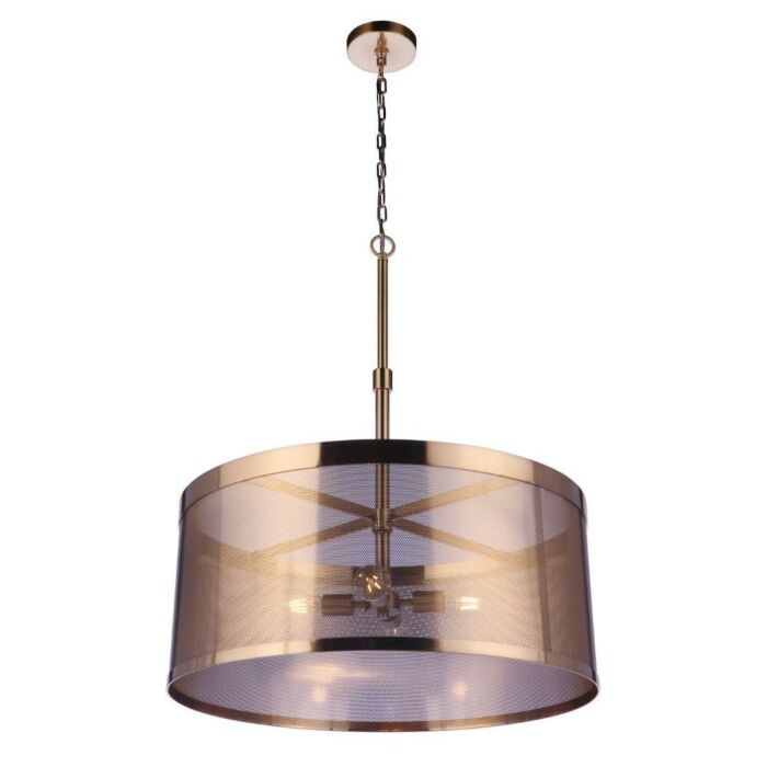 Mesh 12-Light Pendant in Satin Brass