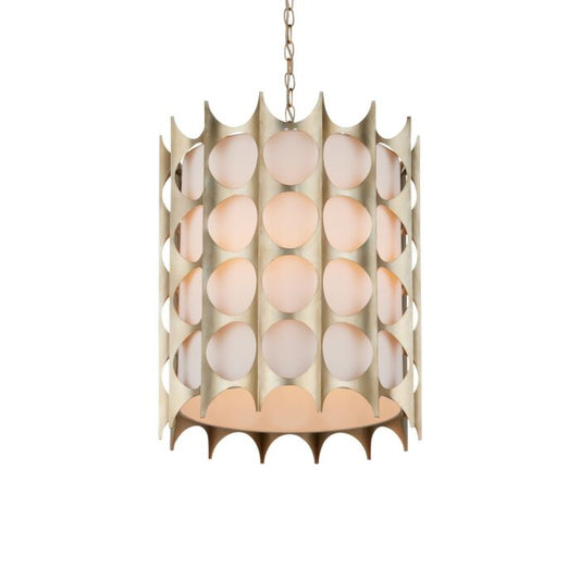 Bardi 4-Light Pendant in Contemporary Silver Leaf