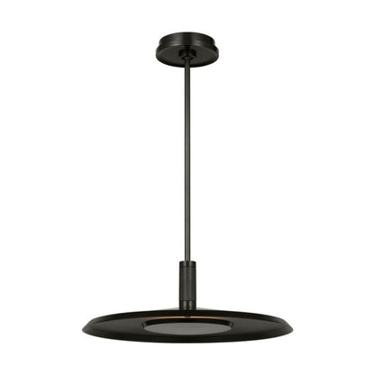 Saucer 1-Light LED Pendant in Dark Bronze