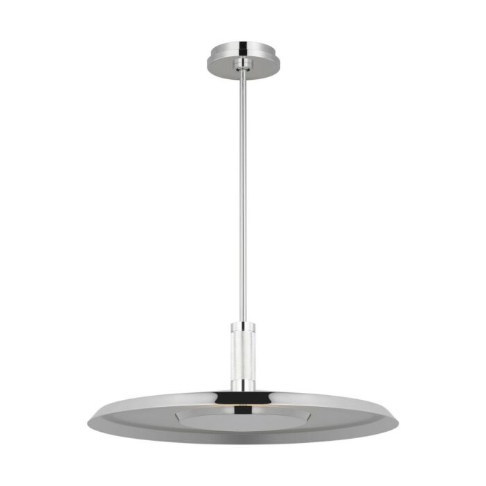 Saucer 1-Light LED Pendant in Polished Nickel