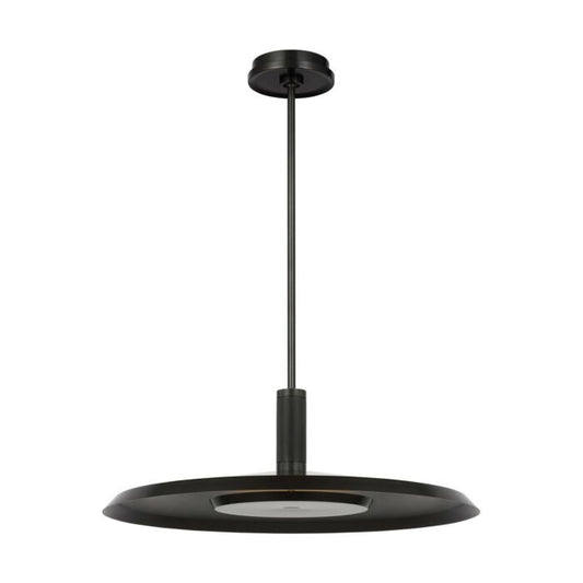 Saucer 1-Light LED Pendant in Dark Bronze