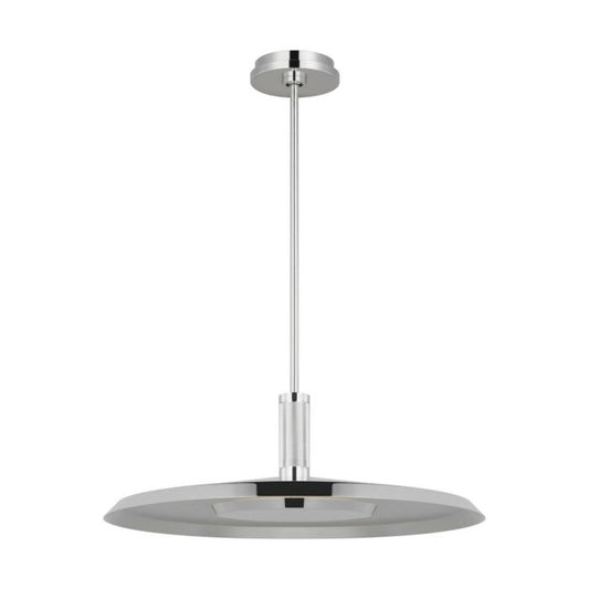 Saucer 1-Light LED Pendant in Polished Nickel