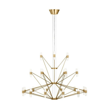 Lassell 42-Light LED Chandelier in Natural Brass