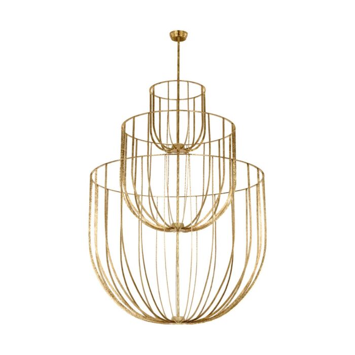 Sanchi 4-Light LED Chandelier in Polished Antique Brass