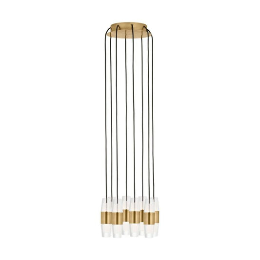 Lassell 8-Light LED Chandelier in Natural Brass