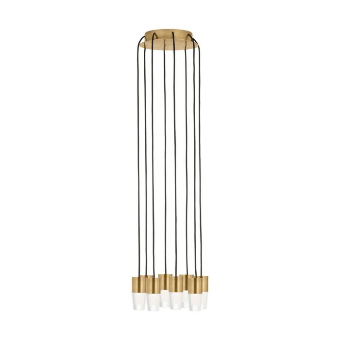 Lassell 8-Light LED Chandelier in Natural Brass