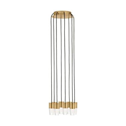 Lassell 8-Light LED Chandelier in Natural Brass