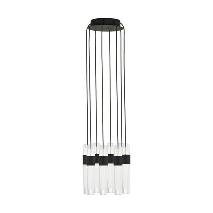 Lassell 8-Light LED Chandelier in Nightshade Black