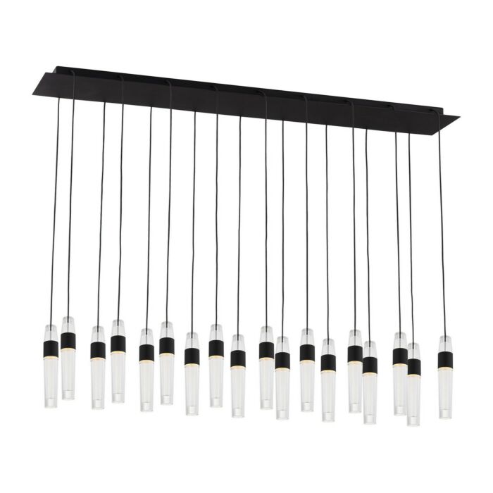 Lassell 18-Light LED Chandelier in Nightshade Black