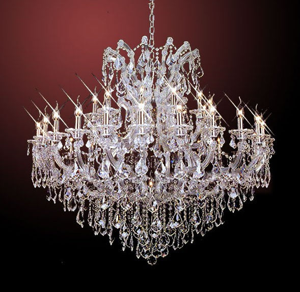 Maria Theresa chandelier chrome plated full lead crystal 25%