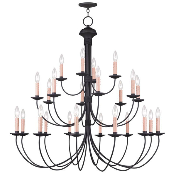 Heritage Black 40-Inch 24 Light Chandelier