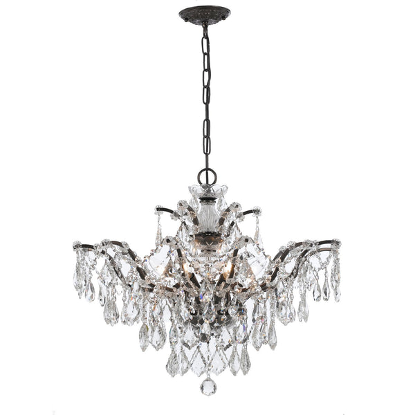 Group Filmore Vibrant Bronze Six Light Swarovski Spectra Chandelier